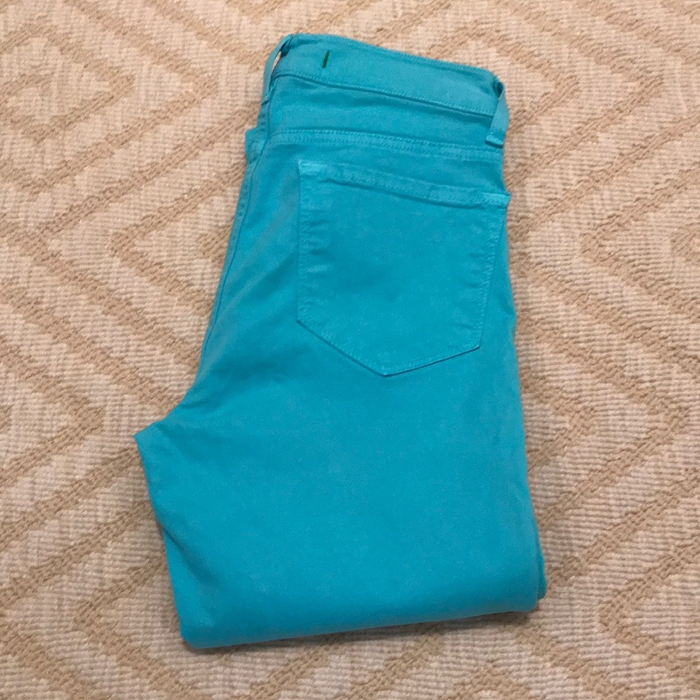 J Brand bright turquoise skinny leg jeans